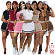 Waist-Baring Lapel Short-Sleeved Knitted Sweater Pleated Skirt Two-Piece Suit For Women ASL-6773