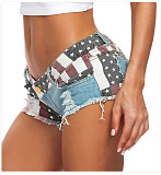 New Summer Low-Rise Distressed Denim Hot Pants FB-388