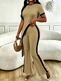 Irregular Slanted Cut Top Wide-leg Pants For Women Two Pieces SFY-2814