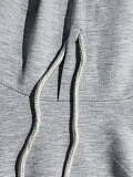 Casual Solid-Color Two-Piece Set Short-Sleeve Hoodie & Drawstring Shorts HANI-GY309