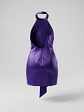 New Sexy Satin Halter Mini Party Dress With Deep Open Back HANI-TY027