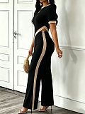 Irregular Slanted Cut Top Wide-leg Pants For Women Two Pieces SFY-2814