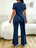 Irregular Slanted Cut Top Wide-leg Pants For Women Two Pieces SFY-2814