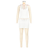 Halter U-neck Double-layer Mini Skirt Set Two-piece Set Wholesale ASL-6813