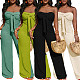 Stylish Strapless Wide-Leg Jumpsuit With Bow Detail HANI-SY029