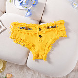 Sexy Sequin Low-Rise High-Stretch Denim Shorts FB-619