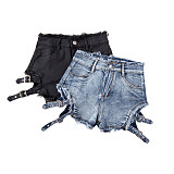 New Summer Sexy High-Waisted Distressed Denim Shorts FB-648