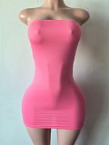 Hot Girl Strapless Mini Skirt Slimming Dress LCYM-300968