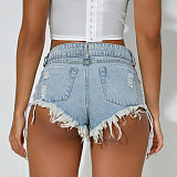 New Sexy High-Waisted Distressed Stretch Casual Denim Shorts FB-9057