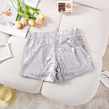 Casual High-Waisted High-Stretch Sequin Hot Pants FB-818