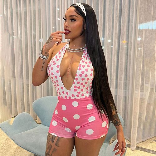 Sexy Sleeveless Halter-Neck Backless Bodycon Jumpsuit ZJQD-88463