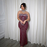 Sexy Sleeveless Slim-Fit Evening Gown With Rhinestone Embellishments CYA-902254