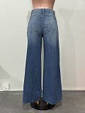 New Metallic Anomaly Eyelet Loose-fitting Jeans XMOJ-8773