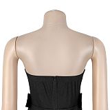 Sexy Solid-Color Slim-Fit Strapless Bodycon Jumpsuit BY-7693