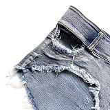 Sexy High-Waisted Stretch Denim Shorts FB-9028