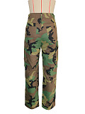 Wholesale Camouflage Straight Leg Pants Streetwear SH-391366
