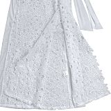 Sexy Mesh & Lace Deep V-Neck Slit Dress BY-7707