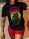 Black Von Dutch Tshirt Red Shorts Summer Girl Outfits HMY-202607