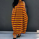 Fashionable Cape-Style Sleeveless Pocket Loose Dress HANI-61008