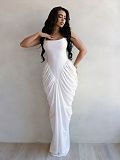 New Ruched Body-Hugging Dress With Designer Flair RS-0781