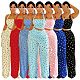 New Polka Dot Print Halter-Neck Backless Bandeau Top and Fringed Pants Set YF-11014
