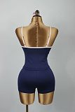 Sexy Printed Color-Block Cami Top & Tie-Waist Shorts Set XS-26L2168