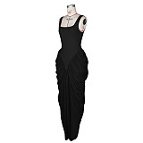 New Ruched Body-Hugging Dress With Designer Flair RS-0781