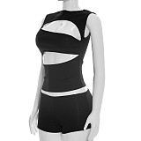 Sexy Solid-Color Designer-Style Mini Skirt Set Waist-Defining and Slimming RS-26ST068