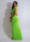 Sexy Deep V-Neck Waist-Cinching Slim-Fit Evening Gown PMR-TW886