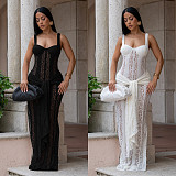 Sexy Sheer Lace-Strap Bodycon Dress BY-7705