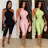 Sexy & Casual Solid-Color Backless Bodycon Jumpsuit BY-7719