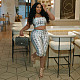 New Summer Collection Snake-Print Strapless Top & Fitted Cropped Pants Two-Piece Set RS-26ST112