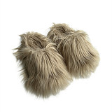 Home Comfort Slippers European Water-resistant Faux Fur Slippers Plush RS-2024015