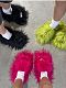 Home Comfort Slippers European Water-resistant Faux Fur Slippers Plush RS-2024015