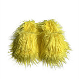 Home Comfort Slippers European Water-resistant Faux Fur Slippers Plush RS-2024015