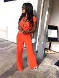 Sexy V-Neck Sleeveless Slim-Fit Crop Top & Pants Two-Piece Set QZ-9120