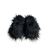 Home Comfort Slippers European Water-resistant Faux Fur Slippers Plush RS-2024015