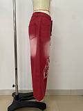 Casual Distressed Faded and Ripped Wide-Leg Cropped Jeans With Frayed Hems RS-LD2834