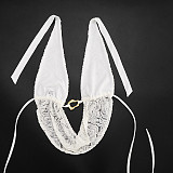 Sexy Lace Halter-Neck Backless Top & Shorts Two-Piece Set RS-26ST162