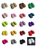 Home Comfort Slippers European Water-resistant Faux Fur Slippers Plush RS-2024015