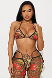 Stylish Leopard Print Cami Top & Slim-Fit Trousers Two-Piece Set FC-1471
