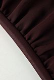 Sexy Solid-Color Sleeveless Top & Stretchy Tulip Mini Skirt Set XS-26L2248