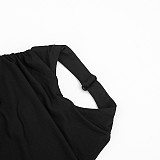 Sexy Crossover Cutout Sleeveless Waist-Baring Bodycon Mini Dress RS-26DS097