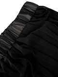 Solid-Color High-Waisted Loose-Fit Pleated Wide-Leg Trousers HANI-HN108