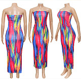 Stylish and Elegant Printed Sleeveless Pullover Dress PMR-HY009