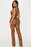 Stylish Leopard Print Cami Top & Slim-Fit Trousers Two-Piece Set FC-1471
