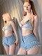 Sexy High-Waisted Studded Denim Shorts FB-4014