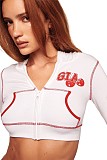 Stylish Printed Hoodie and Shorts Set XS-26L2500