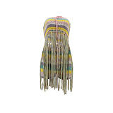Stylish Colorful Hand-Crocheted Tasseled Set TK-6353