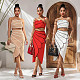 2026 Strap Wrap Crop Top Irregular Skirt Two Pieces CYA-902340